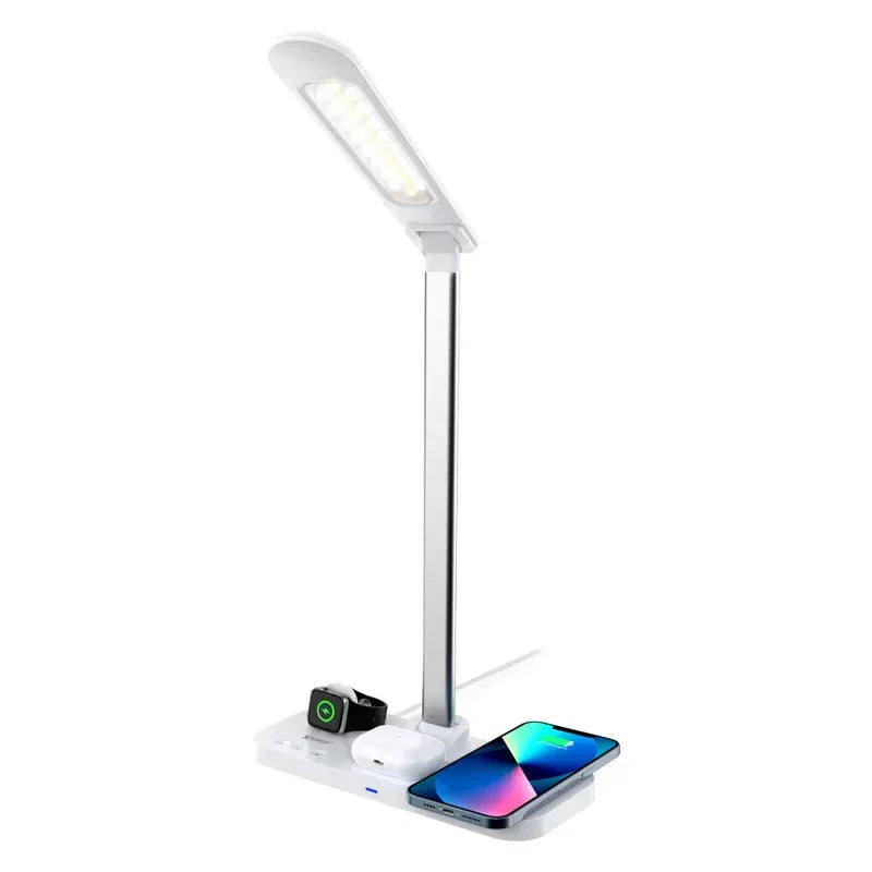 XPower 15W Wireless Charging LED Desk Lamp - White - Tashqila XPower 15W Wireless Charging LED Desk Lamp - White - Tashqila